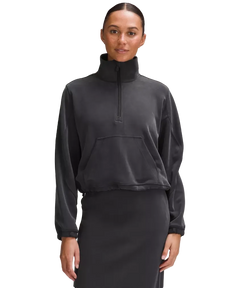 Lululemon Brushed Softstreme Half Zip Black