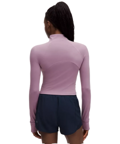 Lululemon It's Rulu Cropped Half Zip Updated Lavender Lux
