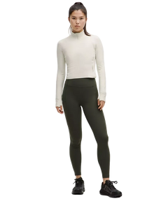 Lululemon It's Rulu Cropped Half Zip Updated Bone