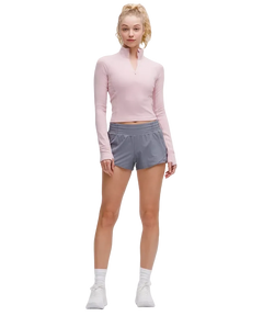 Lululemon It's Rulu Cropped Half Zip Updated Pink Haze