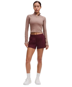 Lululemon It's Rulu Cropped Half Zip Updated Twilight Rose