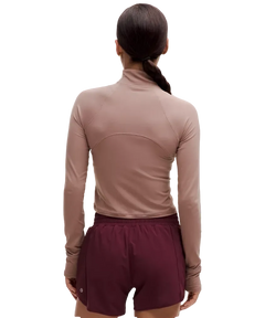 Lululemon It's Rulu Cropped Half Zip Updated Twilight Rose