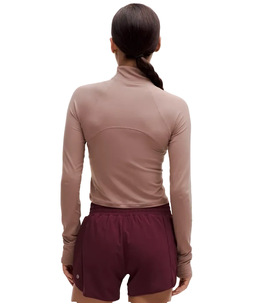 Lululemon It's Rulu Cropped Half Zip Updated Twilight Rose