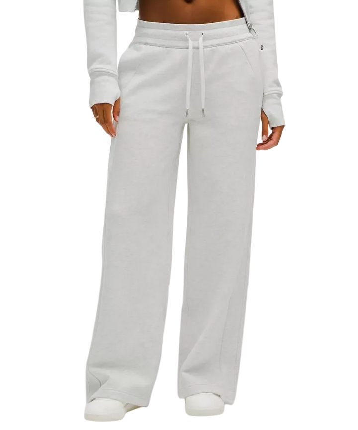 Lululemon Scuba Mid-Rise Wide-Leg Pant Heathered Core Ultra Light Grey