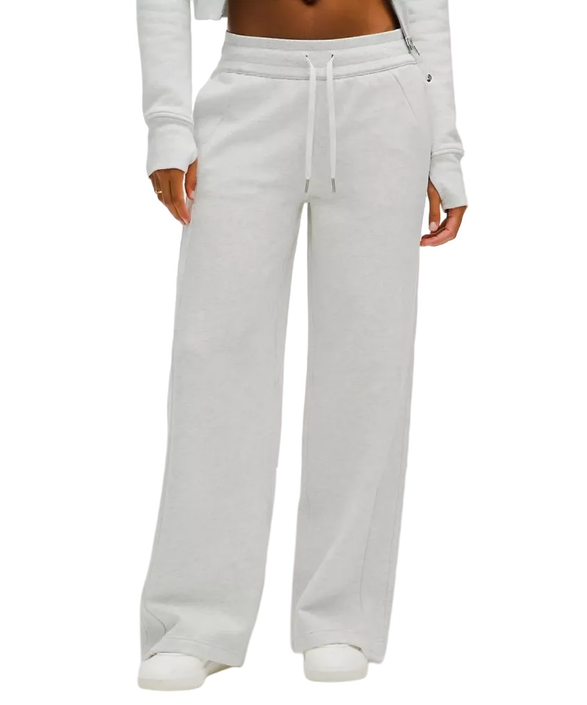 Lululemon Scuba Mid-Rise Wide-Leg Pant Heathered Core Ultra Light Grey