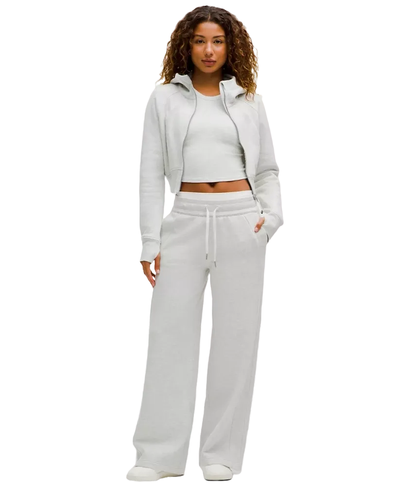 Lululemon Scuba Mid-Rise Wide-Leg Pant Heathered Core Ultra Light Grey