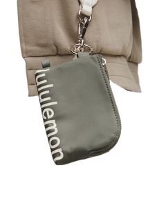 Lululemon Clippable Card Pouch Grey Sage/Light Ivory