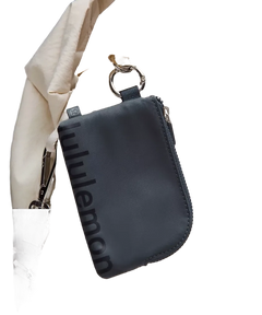 Lululemon Clippable Card Pouch Oil Grey/Black Night