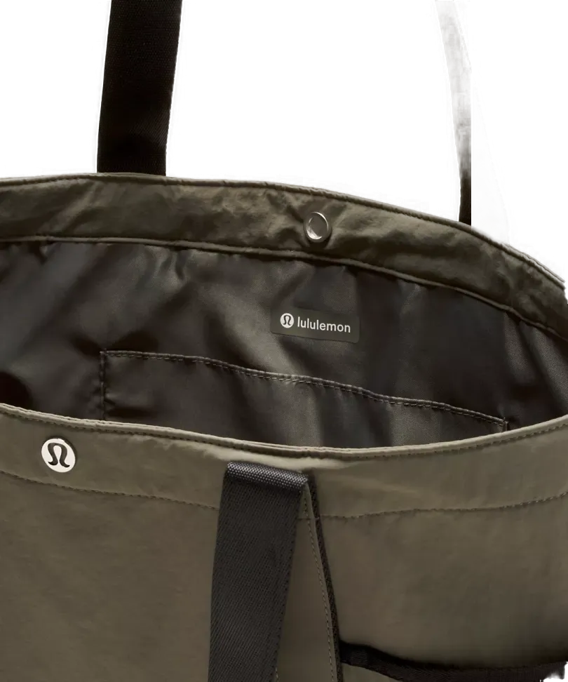 Lululemon Daily Multi-Pocket Tote Bag 20L Grey Sage/Black