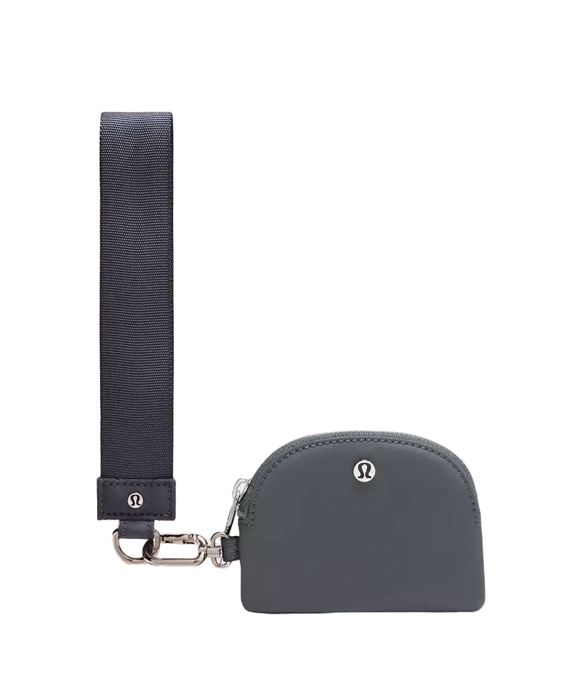 Lululemon Dual Pouch Wristlet Oil Grey/Black Nigh