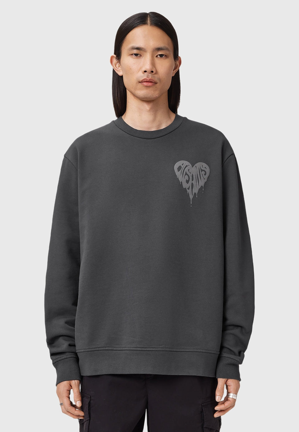 TRIP CREW - Sweatshirt - washed black