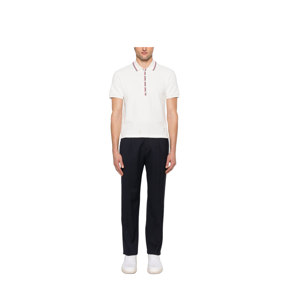 Cotton Waffle Rib Cuff Polo