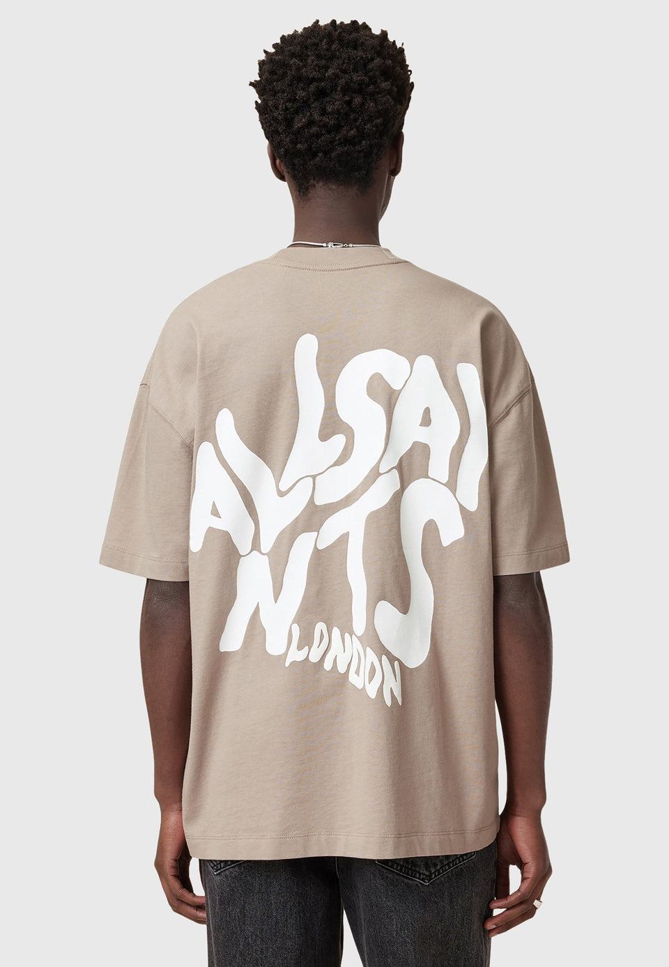 ORLANDO CREW Print T-Shirt Beige