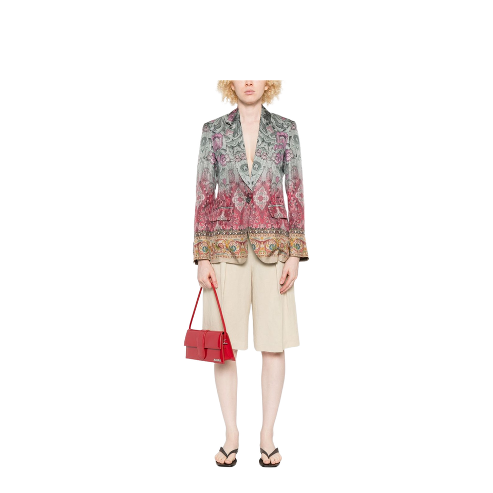 Silk Single-Breasted Jacket