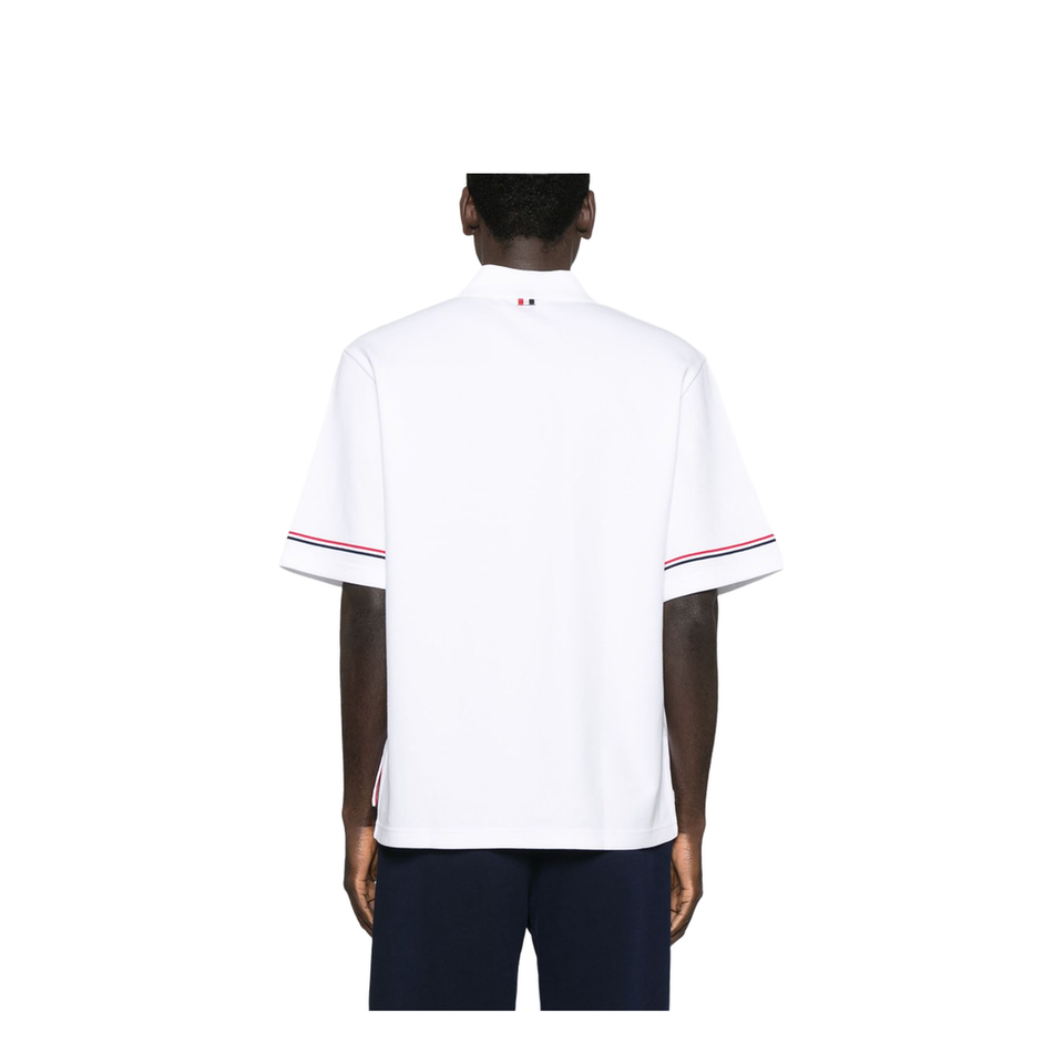 Rugby Fit RWB Stripe Shorts Sleeve Polo Shirt
