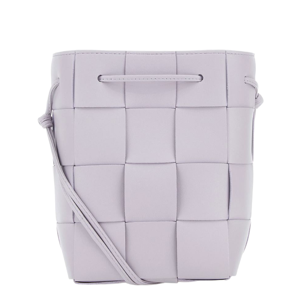 Cassette Belt-bag Leather Bucket Bags - Purple