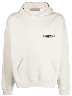 FEAR OF GOD ESSENTIALS logo-print hoodie light beige