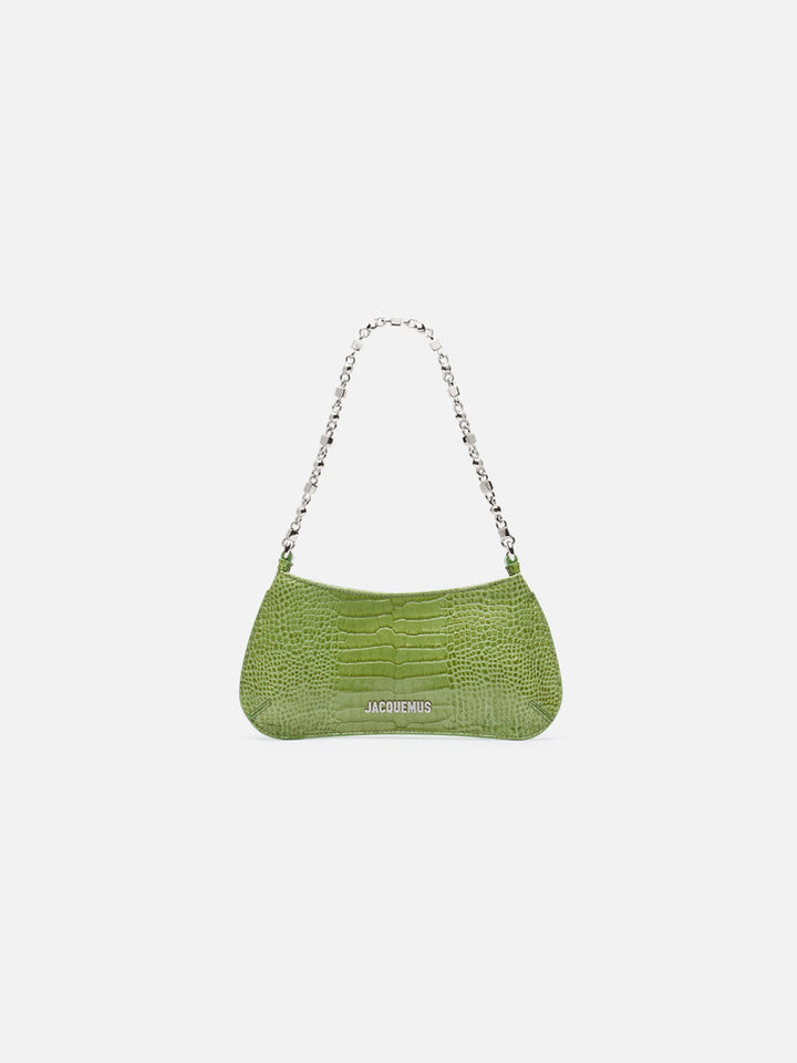 Jacquemus The Small Bisou Chaine Small Shoulder Bag Green