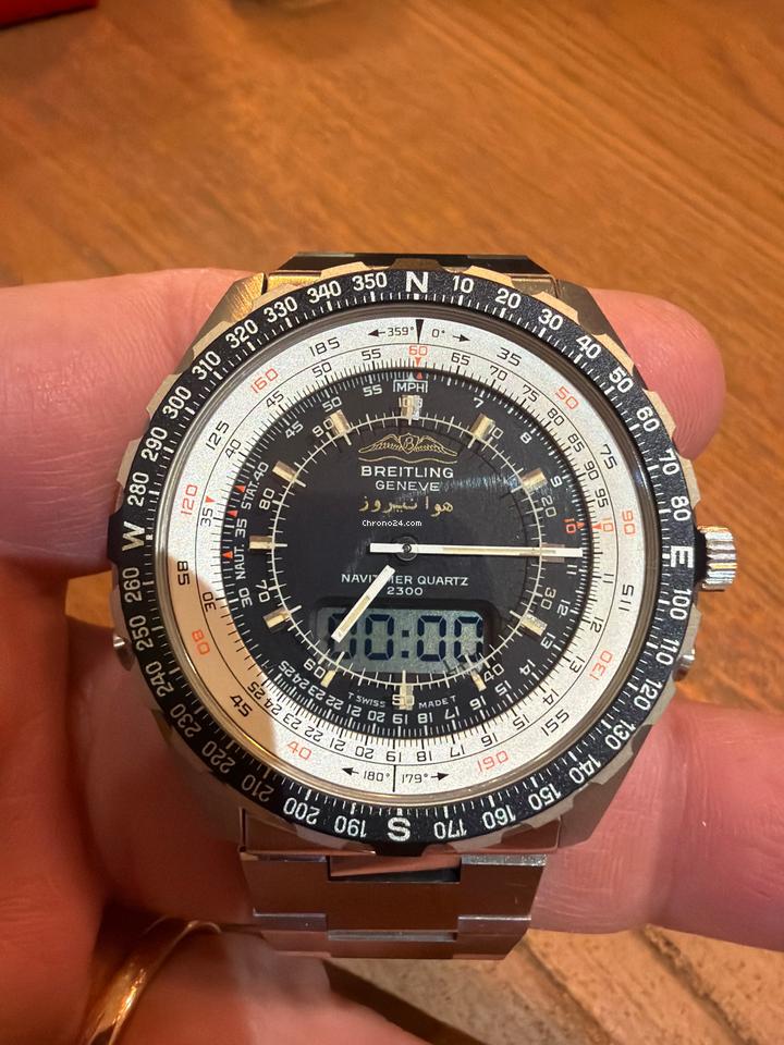 Breitling Navitimer Pluton Iran Airforce New Old Stock 1970 Iran Dial Logo