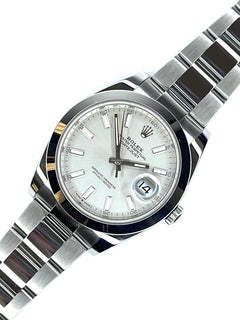 Rolex | Datejust | 126300 | Steel | 41 mm | Steel | Silver (solid) | Automatic