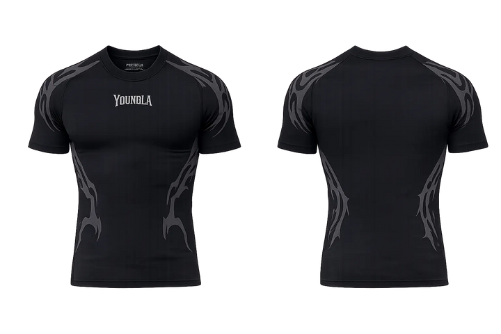 Gothic Compression Tees Black/Blue