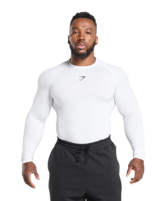 Gymshark Element Baselayer Long Sleeve T-Shirt - White