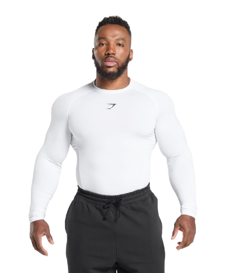 Gymshark Element Baselayer Long Sleeve T-Shirt - White