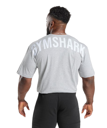 Gymshark Power T-Shirt - Light Grey Core Marl