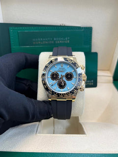 Rolex | Daytona | 126518 | Yellow gold | 40 mm | Rubber | Turquoise | Automatic