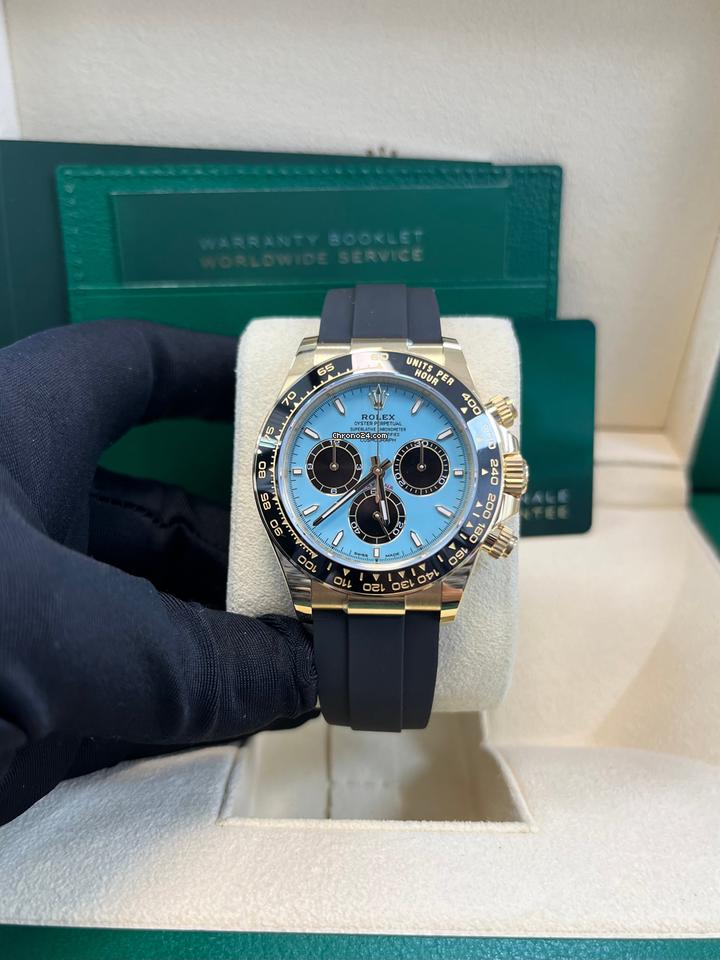Rolex | Daytona | 126518 | Yellow gold | 40 mm | Rubber | Turquoise | Automatic