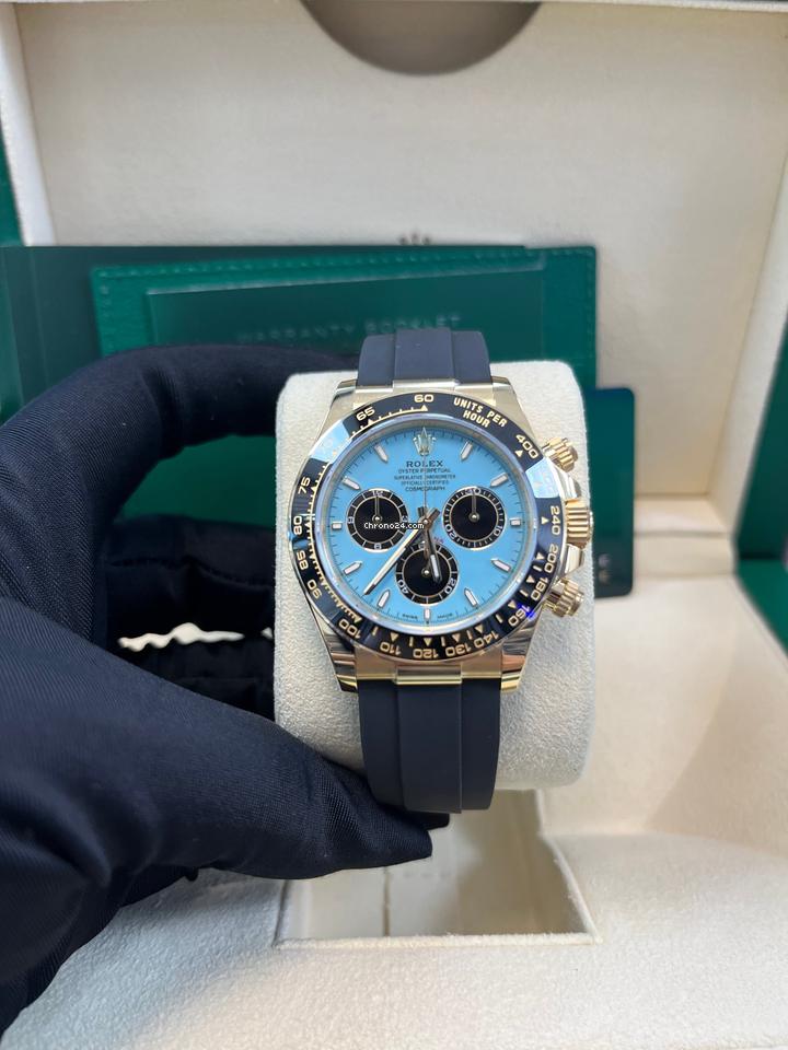 Rolex | Daytona | 126518 | Yellow gold | 40 mm | Rubber | Turquoise | Automatic