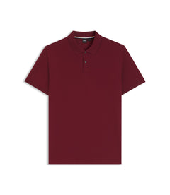 Boss Pallas Polo Shirt In Cotton Piqu With Logo Details Dark Red