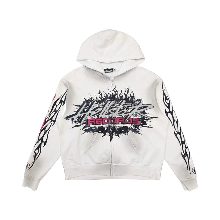 Hellstar Records Glitter Zip Up White