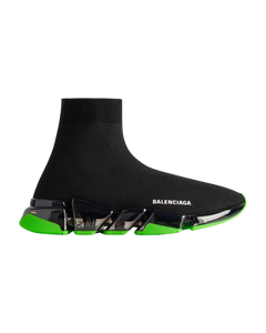 Balenciaga Speed 2.0 Sneaker Clear Sole - Black Neon Green