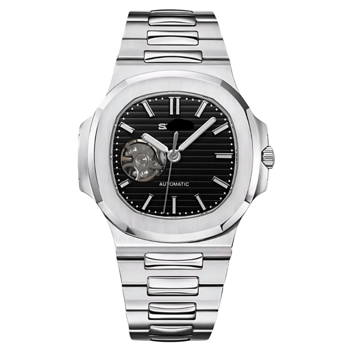 SEIKO MOD NAUTILUS OPEN HEART BLACK