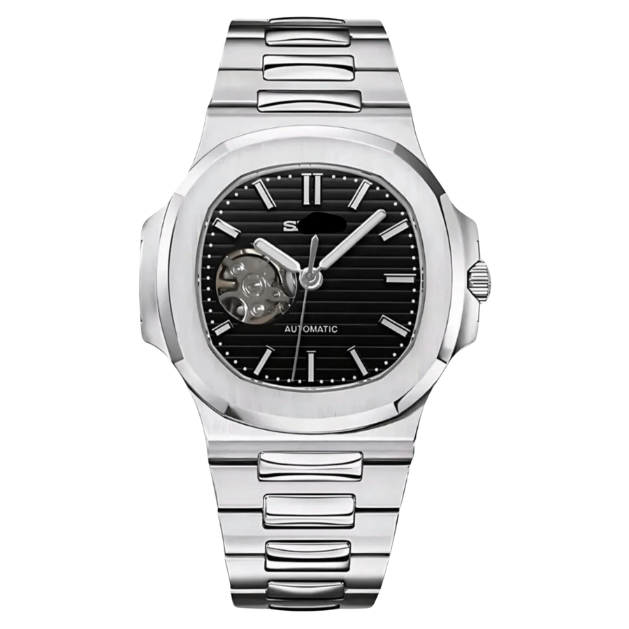 SEIKO MOD NAUTILUS OPEN HEART BLACK