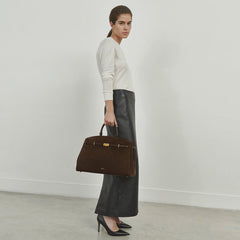 DeMellier The Hudson mocha suede & mocha smooth