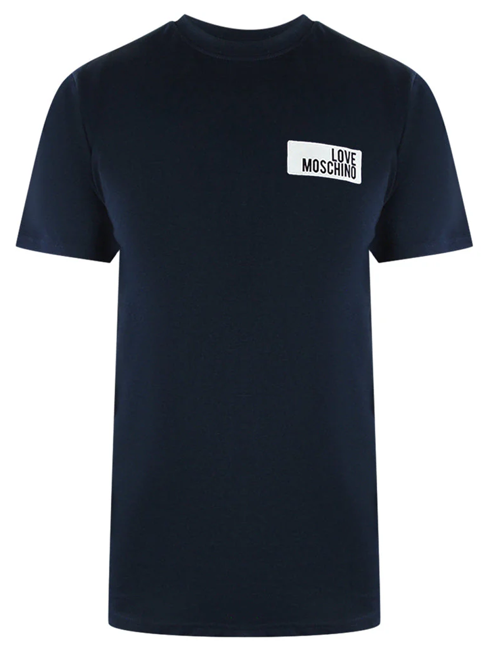 Love Moschino Block Logo Navy Blue T-Shirt