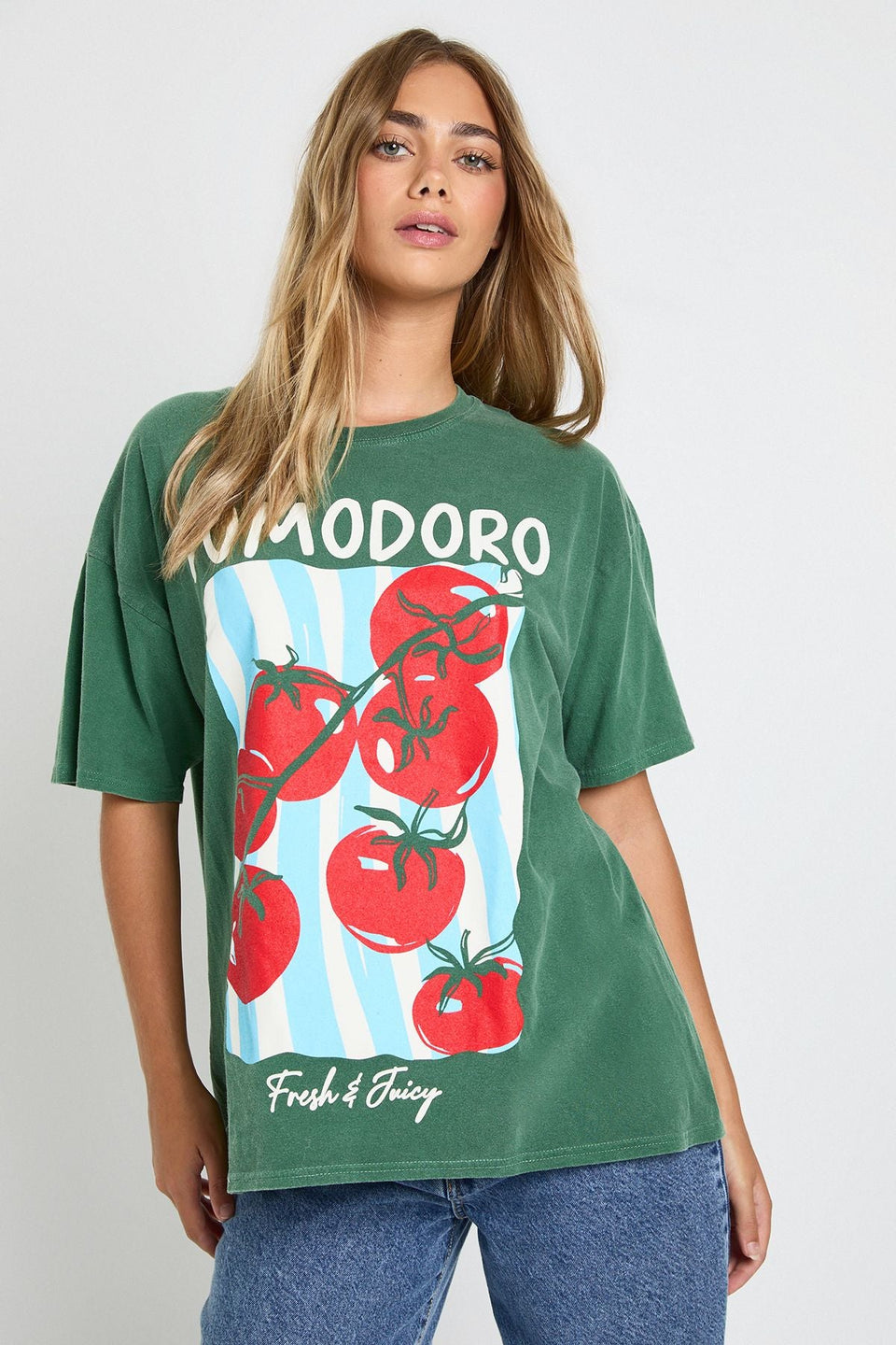 Pomodoro Tomatoes Overdye Printed T-Shirt