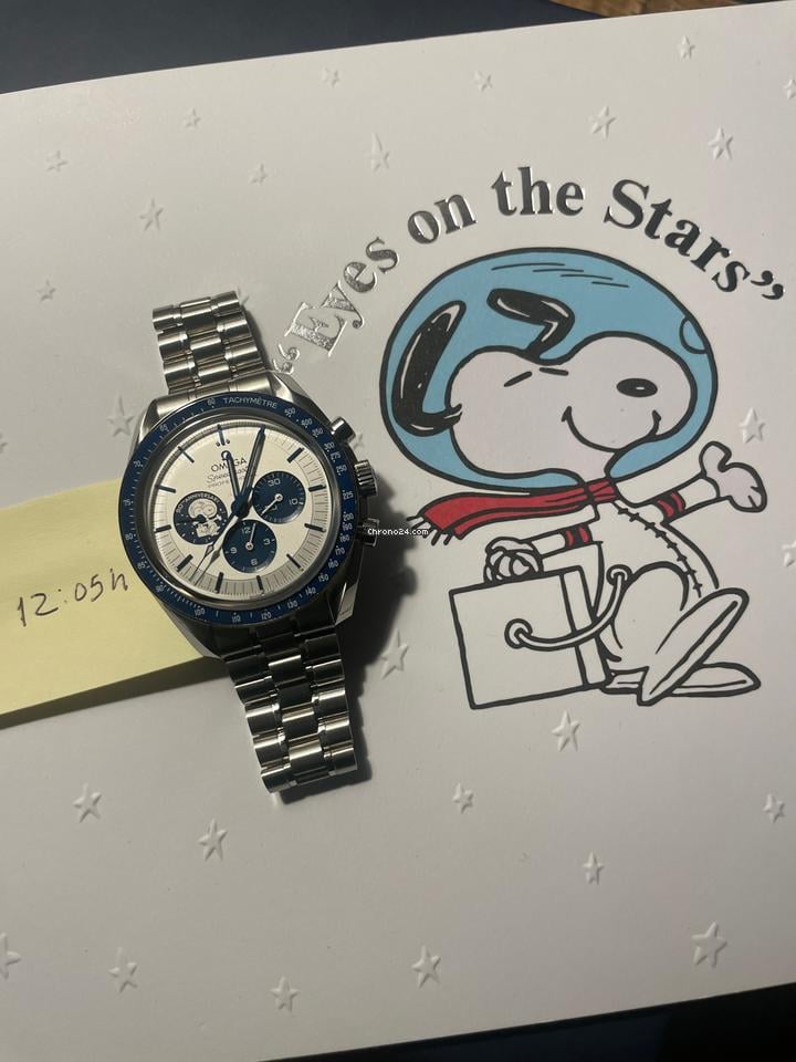 Omega Speedmaster Professional Moonwatch'Silver Snoopy Award' NEW Complete Set +Bracelet & Stickers | 50th Anniversary Ed