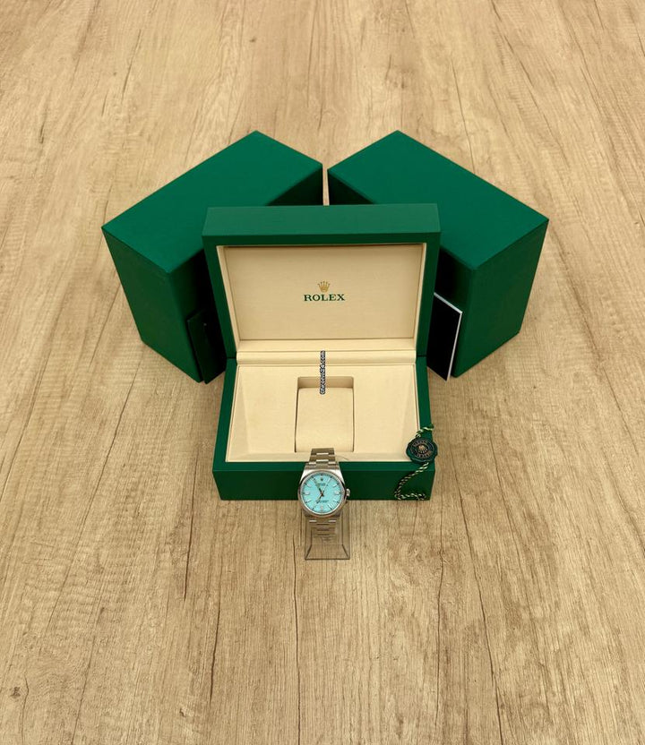 Rolex | Oyster Perpetual | 126000 | Steel | 36 mm | Steel | Turquoise | Automatic