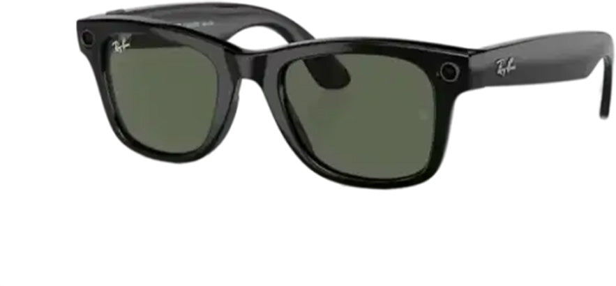 Ray Ban Meta Smart Glasses - Wayfarer Shiny Black G-15 Green Lenses