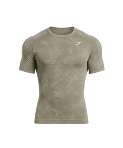 Geo Seamless T-Shirt slim fit (Linen Brown/Camo Brown)