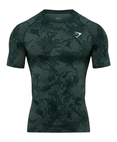 Geo Seamless T-Shirt (Deep Petrol Blue/Unit Green)