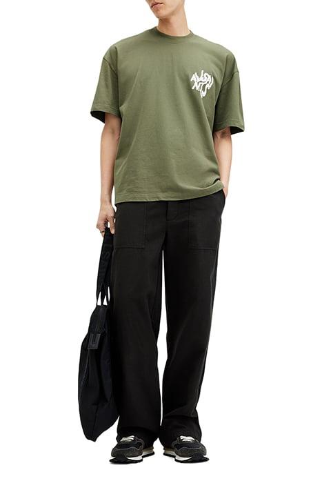 ALL SAINTS ORLANDO SS CREW FLEUR GREEN