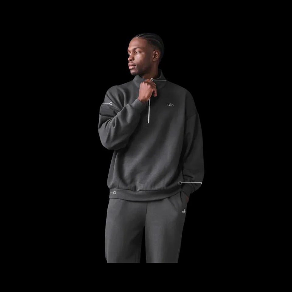Alo Accolade 1/4 Zip Pullover Anthracite