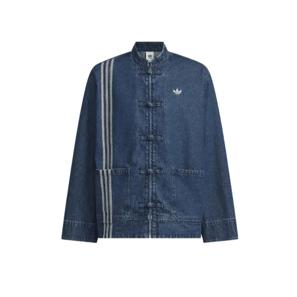 adidas CTT Oversized Chinese Track Top 3.0 Gender Neutral Jacket Medium Blue Denim