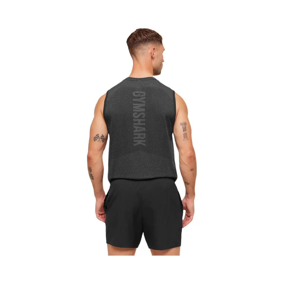 Gymshark Lightweight Seamless Tank Black/Silhouette Grey
