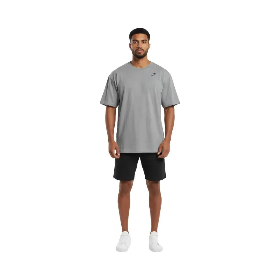 Gymshark Essential Oversized T-Shirt Charcoal Grey Marl