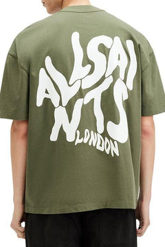 ALL SAINTS ORLANDO SS CREW FLEUR GREEN